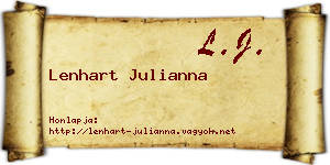 Lenhart Julianna névjegykártya