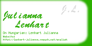 julianna lenhart business card